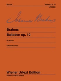 Brahms: Ballades Opus 10 for Piano published by Wiener Urtext
